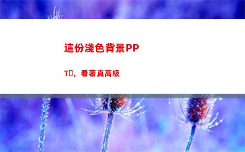 這份淺色背景PPT，看著真高級(證件照淺色背景)